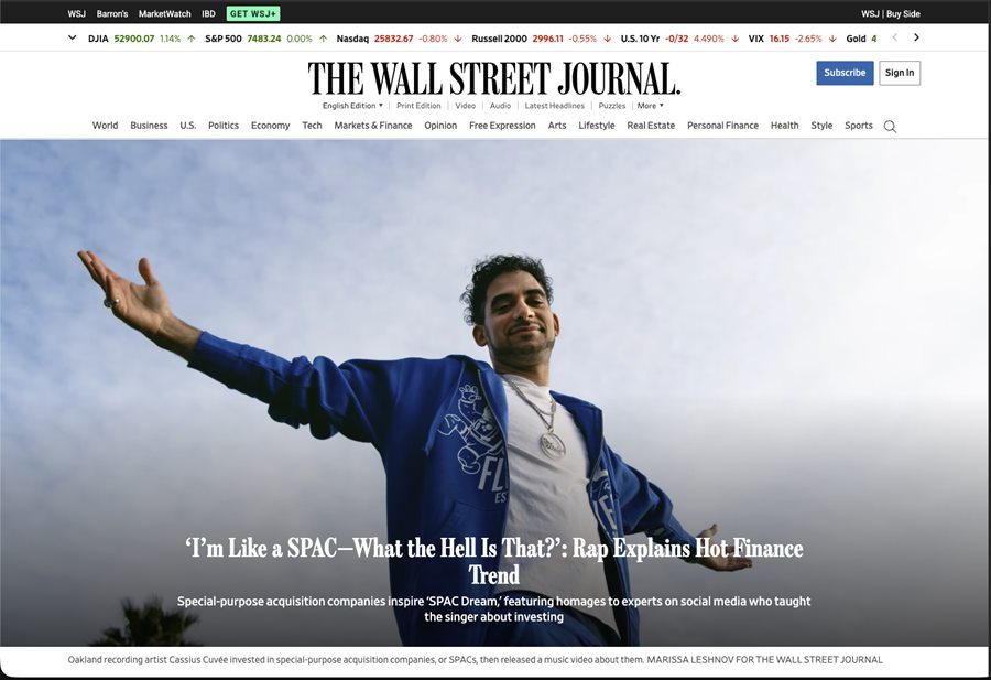 The Wall Street Journal appearance